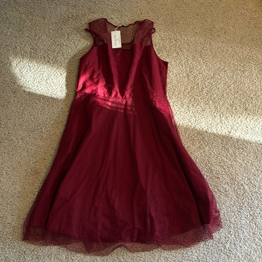 Red 1950s Sleeveless dress